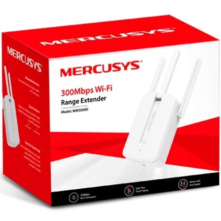 Extensor de Rango Wi-Fi MERCUSYS MW300RE 300Mbps