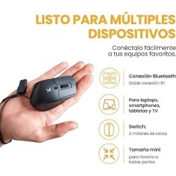 Mini Mouse Inalámbrico Recargable Perfect Choice PIXIE Negro