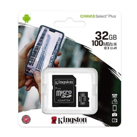 Tarjeta de Memoria MicroSD Kingston 32GB Canvas Select Plus Class 10