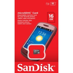 Tarjeta de Memoria MicroSDHC SanDisk 16GB