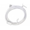 Cable USB A-C Nylon Blanco para Carga y Datos 1 MT