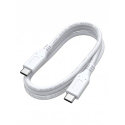 Cable USB-C a USB-C 3.1 SuperSpeed (0.5 m / Blanco)