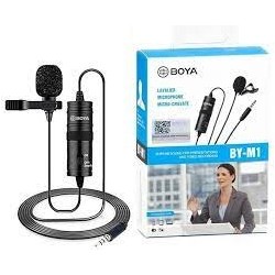 Micrófono de Solapa Lavalier Omnidireccional Boya BY-M1 (Cable 6m)