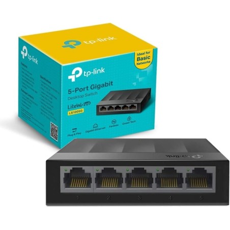 Switch de Red TP-Link LiteWave LS1005G Gigabit de 5 Puertos RJ45