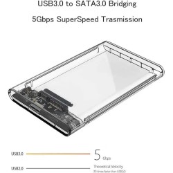 Carcasas Transparentes Para Disco Duro / SSD 2.5 SATA A USB 3.0